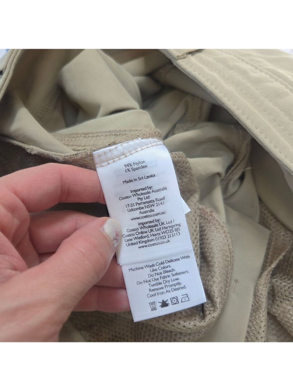 Eddie Bauer Khaki Hiking Pants Cropped Capris Outdoor Cargo Women's 8 - Picture 7 of 9